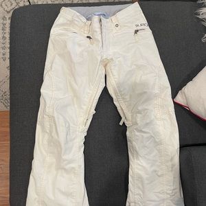 White Burton snowboarding pants xs